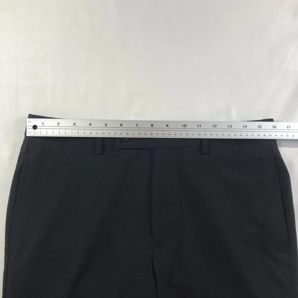 Lauren Ralph Lauren Mens Black Dress Pants Recycled Poly Blend 32W x 30L P32W